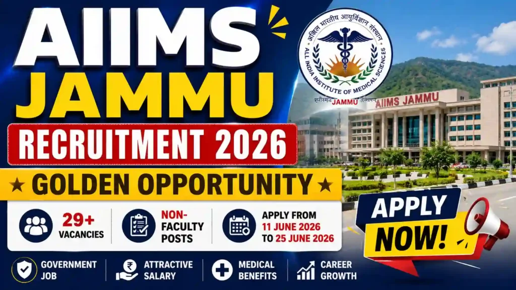 AIIMS Jammu Recruitment 2026: Golden Opportunity for Non-Faculty Jobs, Apply Now